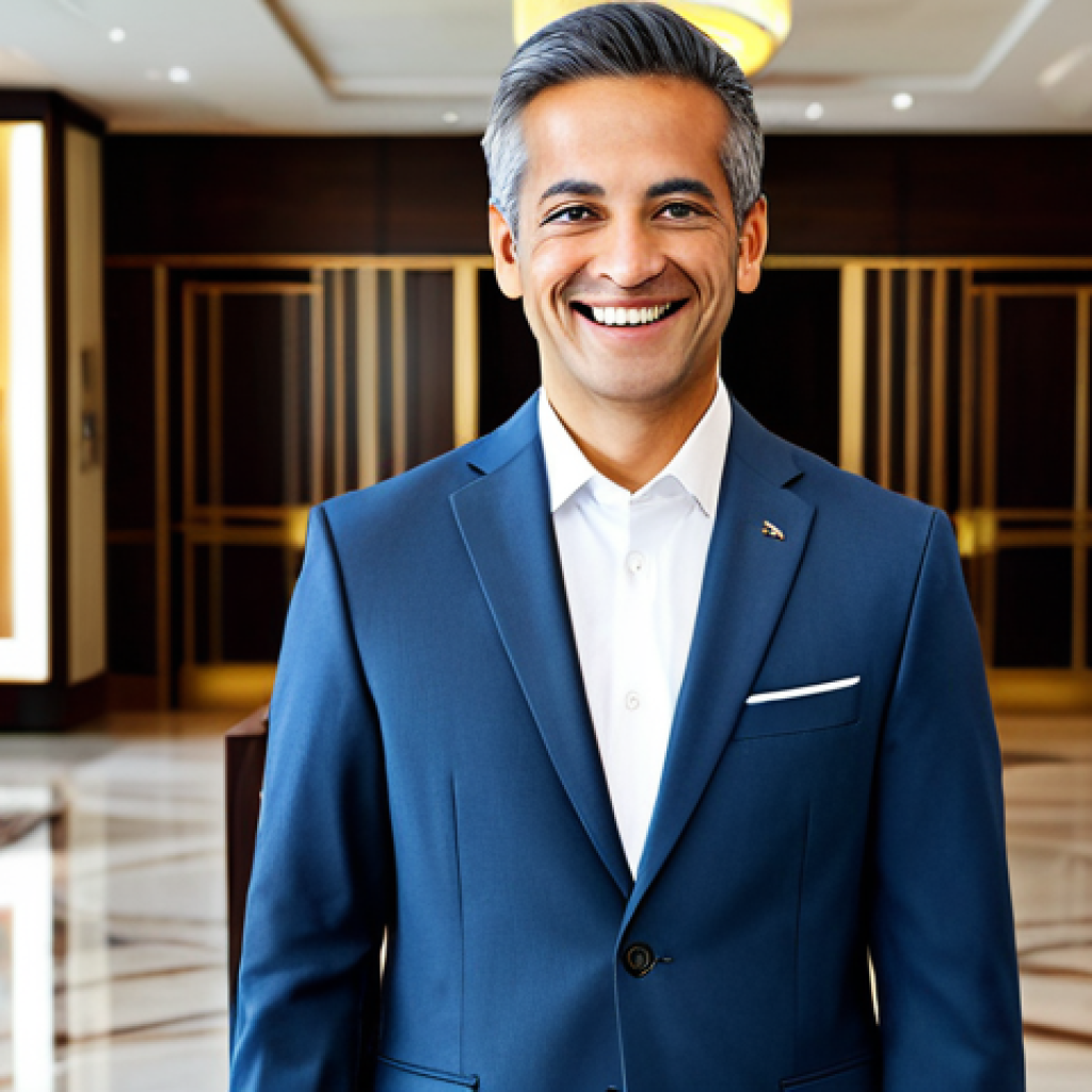 호텔관리사 자격증과 다른 관련 자격증 비교 - **
"A professional hotel manager in a modest business suit, standing in a modern hotel lobby, greet...