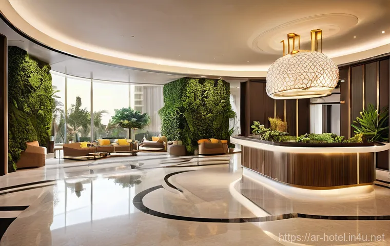 호텔 취업 성공률 높이는 비결 - **Prompt 1: Futuristic Hospitality & Sustainability in an Arabic Setting**
    "A vibrant, ultra-mod...