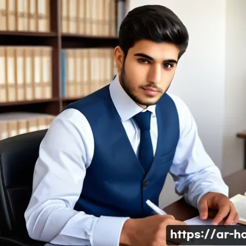 Home 11 호텔관리사 필기 시험 준비법 - **Prompt 1: Focused Hotel Management Student**
"A young, determined Arab student, appearing to b...